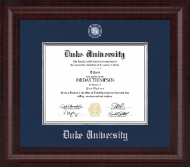 Duke University diploma frame - Presidential Pewter Masterpiece Diploma Frame in Premier