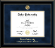 Duke University diploma frame - Masterpiece Medallion Diploma Frame in Onyx Gold
