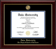 Duke University diploma frame - Masterpiece Medallion Diploma Frame in Gallery