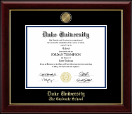 Duke University diploma frame - Masterpiece Medallion Diploma Frame in Gallery