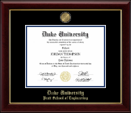 Duke University diploma frame - Masterpiece Medallion Diploma Frame in Gallery