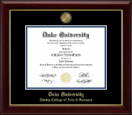 Duke University diploma frame - Masterpiece Medallion Diploma Frame in Gallery