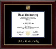 Duke University diploma frame - Masterpiece Medallion Diploma Frame in Gallery