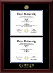 Duke University diploma frame - Double Masterpiece Diploma Frame in Gallery