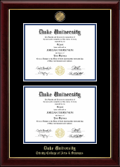 Duke University diploma frame - Double Masterpiece Diploma Frame in Gallery