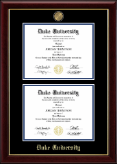 Duke University diploma frame - Double Masterpiece Diploma Frame in Gallery