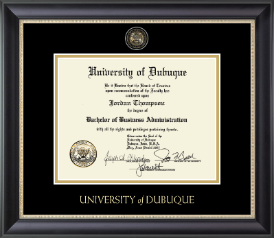 University of Dubuque diploma frame - Masterpiece Medallion Diploma Frame in Noir