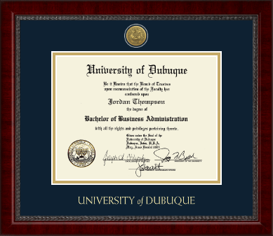 University of Dubuque diploma frame - Gold Engraved Medallion Diploma Frame in Sutton