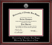 University of Nevada Las Vegas diploma frame - Silver Engraved Medallion Diploma Frame in Kensington Silver
