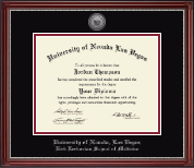 University of Nevada Las Vegas diploma frame - Silver Engraved Medallion Diploma Frame in Kensington Silver