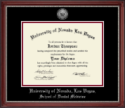 University of Nevada Las Vegas diploma frame - Silver Engraved Medallion Diploma Frame in Kensington Silver