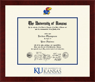 The University of Kansas diploma frame - Dimensions Diploma Frame in Tahoe
