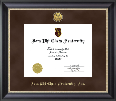 Iota Phi Theta certificate frame - Regal Certificate Frame in Noir