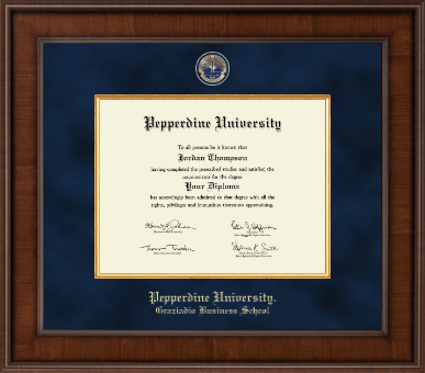 Pepperdine University diploma frame - Presidential Masterpiece Diploma Frame in Madison