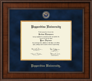 Pepperdine University diploma frame - Presidential Masterpiece Diploma Frame in Madison