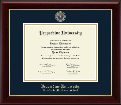 Pepperdine University diploma frame - Masterpiece Medallion Diploma Frame in Gallery