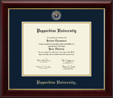 Pepperdine University diploma frame - Masterpiece Medallion Diploma Frame in Gallery