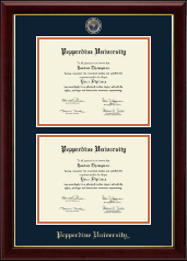 Pepperdine University diploma frame - Masterpiece Medallion Double Diploma Frame in Gallery