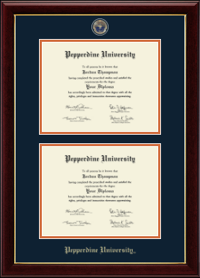 Pepperdine University diploma frame - Masterpiece Medallion Double Diploma Frame in Gallery