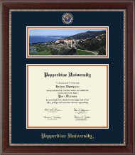 Pepperdine University diploma frame - Campus Scene Masterpiece Medallion Diploma Frame in Chateau