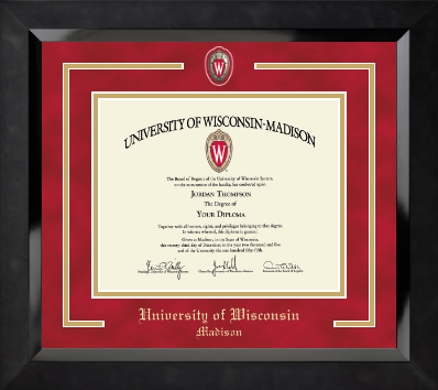 University of Wisconsin Madison diploma frame - Spirit Shield Curriculum Edition Diploma Frame in Eclipse