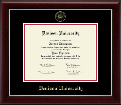 Denison University diploma frame - Gold Embossed Diploma Frame in Gallery