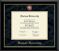 Denison University diploma frame - Masterpiece Medallion Diploma Frame in Onyx Gold