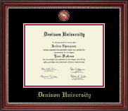 Denison University diploma frame - Masterpiece Medallion Diploma Frame in Kensington Gold