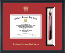 Westwood Regional High School diploma frame - Tassel & Cord Diploma Frame in Obsidian