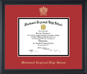 Westwood Regional High School diploma frame - Gold Embossed Diploma Frame in Obsidian