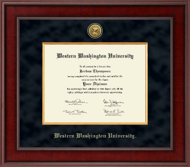 Western Washington University diploma frame - Presidential Gold Engraved Diploma Frame in Jefferson