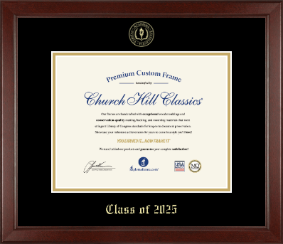 Graduation Gifts diploma frame - Gold Embossed Class of 2025 Diploma Frame in Sierra