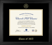 Graduation Gifts diploma frame - Gold Embossed Class of 2025 Diploma Frame in Arena