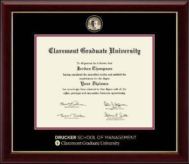 Claremont Graduate University diploma frame - Masterpiece Medallion Diploma Frame in Gallery