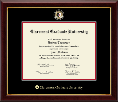 Claremont Graduate University diploma frame - Masterpiece Medallion Diploma Frame in Gallery