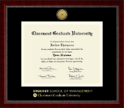 Claremont Graduate University diploma frame - Gold Engraved Medallion Diploma Frame in Sutton