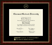 Claremont Graduate University diploma frame - Gold Embossed Diploma Frame in Murano