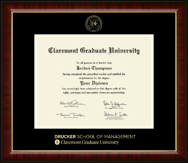 Claremont Graduate University diploma frame - Gold Embossed Diploma Frame in Murano