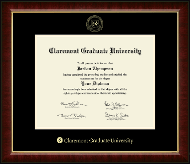 Claremont Graduate University diploma frame - Gold Embossed Diploma Frame in Murano