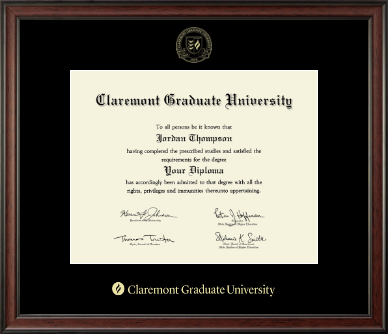 Claremont Graduate University diploma frame - Gold Embossed Diploma Frame in Studio