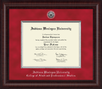 Indiana Wesleyan University diploma frame - Presidential Silver Engraved Diploma Frame in Premier