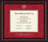 Indiana Wesleyan University diploma frame - Presidential Silver Engraved Diploma Frame in Premier