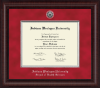 Indiana Wesleyan University diploma frame - Presidential Silver Engraved Diploma Frame in Premier
