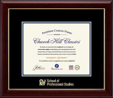 CUNY School of Professional Studies diploma frame - Gold Embossed Diploma Frame in Gallery