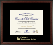 CUNY School of Professional Studies diploma frame - Gold Embossed Diploma Frame in Studio