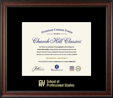 CUNY School of Professional Studies diploma frame - Gold Embossed Diploma Frame in Studio