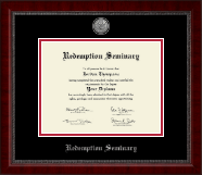 Redemption Seminary diploma frame - Silver Engraved Medallion Diploma Frame in Sutton