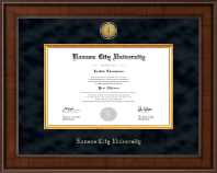 Kansas City University diploma frame - Presidential Gold Engraved Diploma Frame in Madison