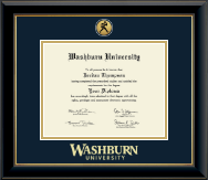 Washburn University diploma frame - Gold Engraved Medallion Diploma Frame in Onyx Gold