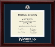 Washburn University diploma frame - Silver Engraved Medallion Diploma Frame in Gallery Silver
